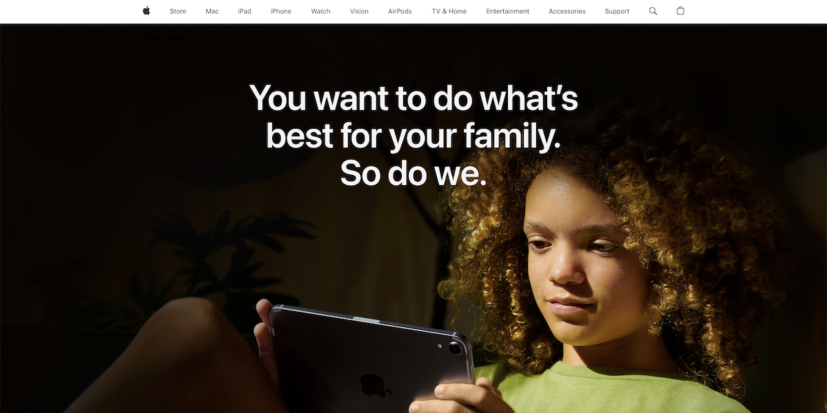 Apple Family Safety Centre